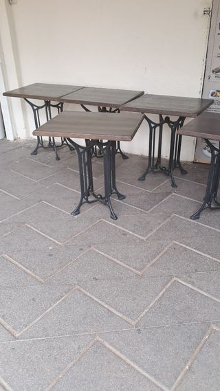 lote de 9 mesas de bar restaurante 