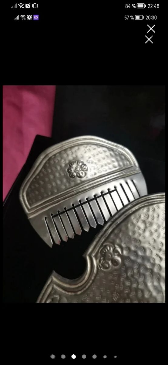 Peinetas falleras: 3 piezas plata