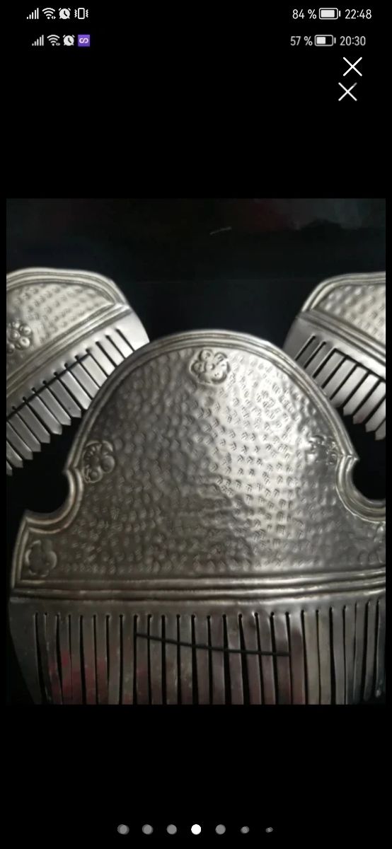 Peinetas falleras: 3 piezas plata