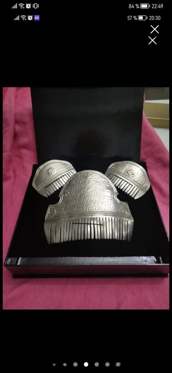 Peinetas falleras: 3 piezas plata