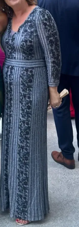 Vestido Rosa Clará azul fiesta