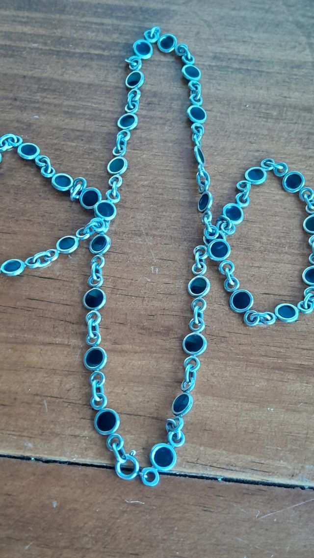 Collar Plata - Piedras azules.