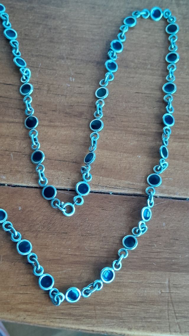 Collar Plata - Piedras azules.