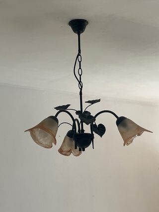 Lamparas forja tulipas - 2 lámparas