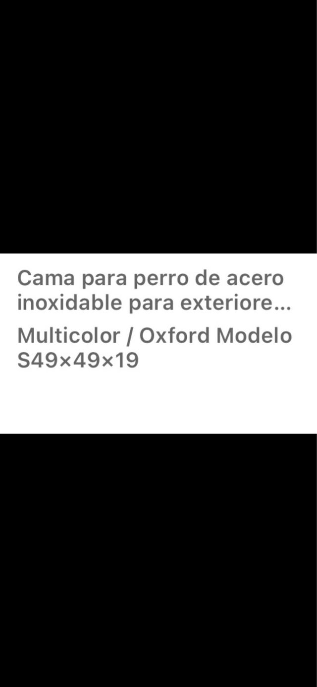 Cama perro acero inoxidable