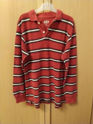 Polo GAP rayas rojas M