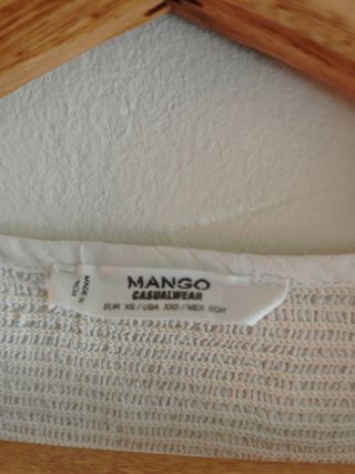 Mango, blusa blanca