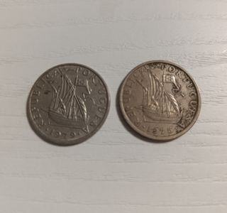 2 Monedas 5 Escudos Portugal