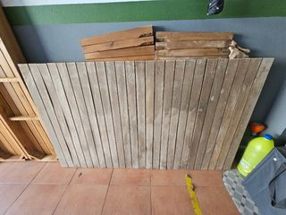 Mesa+banco jardín madera
