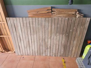 Mesa+banco jardín madera