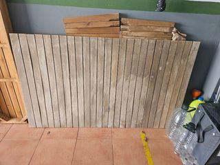 Mesa+banco jardín madera