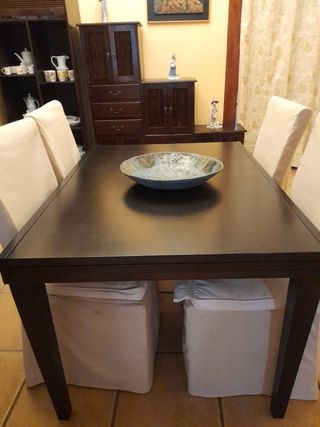 Comedor teka-madera 6 sillas ¡URGE VENDER!