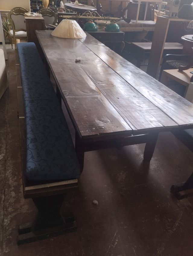 Mesa madera antigua - Comedor3'5mx95x78.