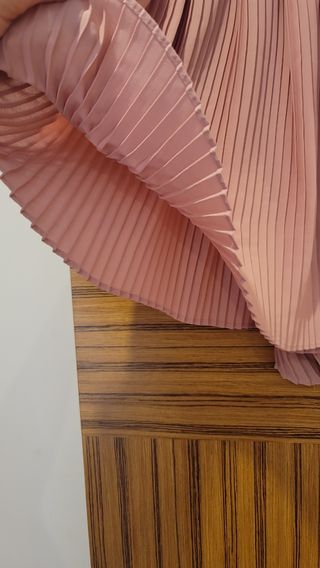 Shorts plisados Zara rosa palo