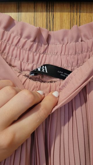 Shorts plisados Zara rosa palo