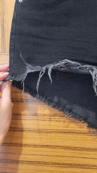Shorts vaqueros Zara negros rotos