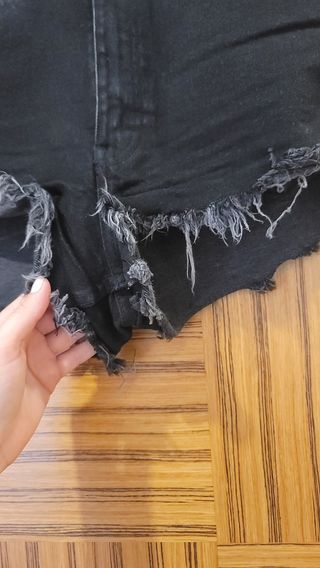 Shorts vaqueros Zara negros rotos