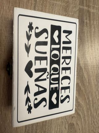 Caja Decorativa Madera Blanca