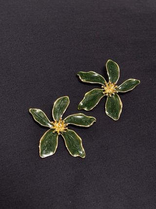 Pendientes Parfois dorados y verdes