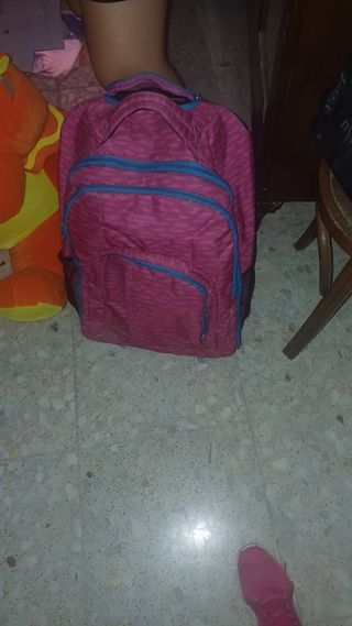 Mochila escolar rosa