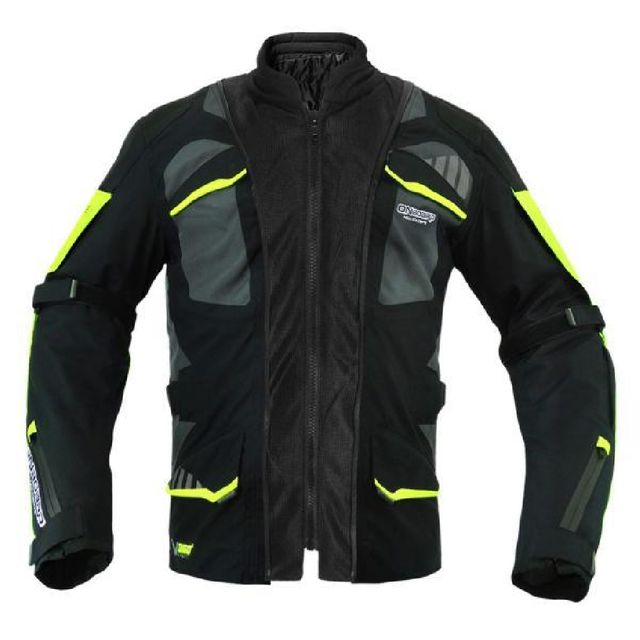 Chaqueta moto Onboard 4S negra/fluor