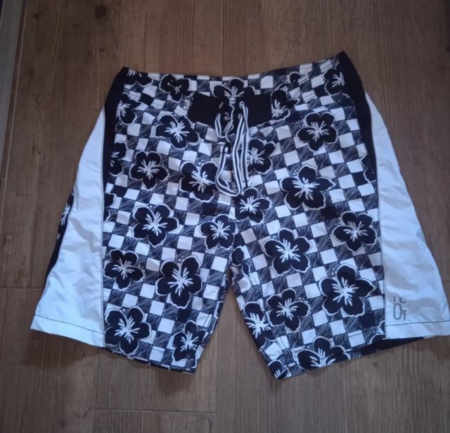 Bañador hombre blanco y negro