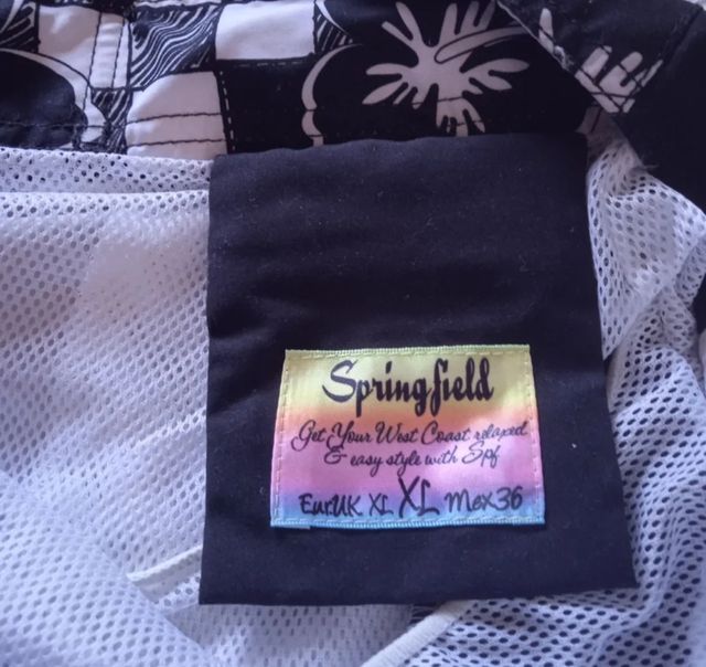 Bañador hombre blanco y negro