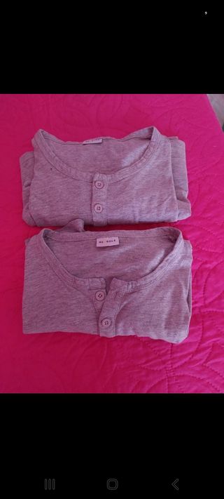 2 Maglie Pigiama Grigie - Uomo