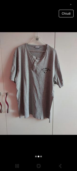 2 Maglie Pigiama Grigie - Uomo