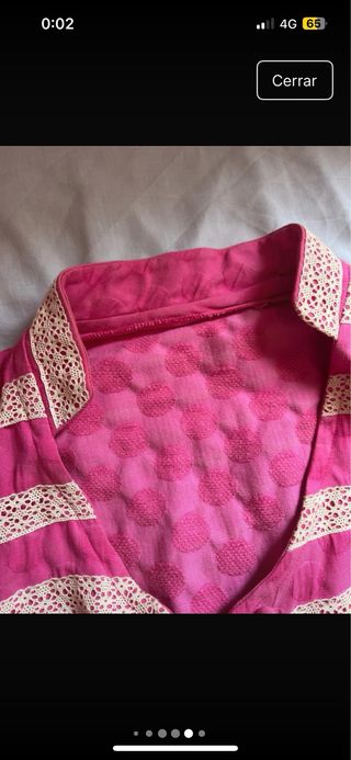 Traje Flamenca Rosa y beige - 2 piezas