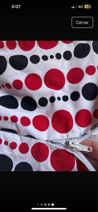 Traje Flamenca lunares negro, rojo y blanco
