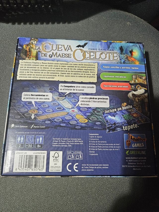 La Cueva de Maese Ocelote juego de mesa