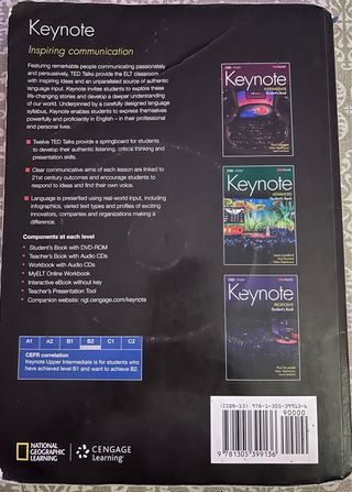 Libro Keynote, upper intermediate, student’s book
