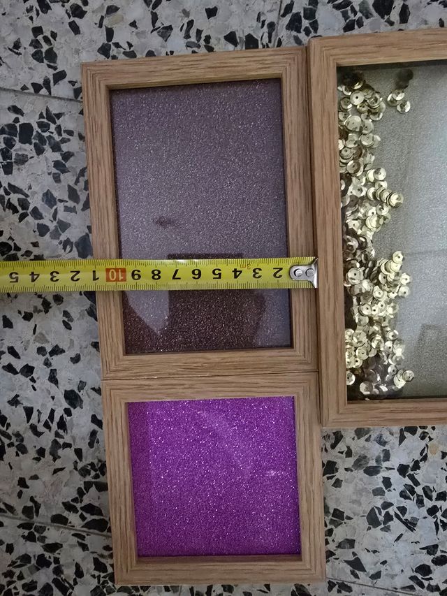 Marcos fotos triple glitter