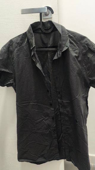 Camicia Sisley Grigia Maniche Corte