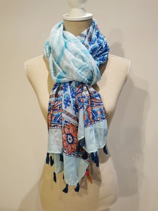 *Fular Pañuelo Pareo Vestido Azul*