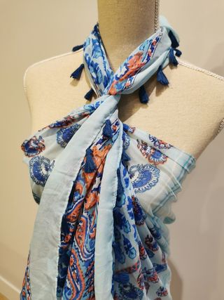 *Fular Pañuelo Pareo Vestido Azul*