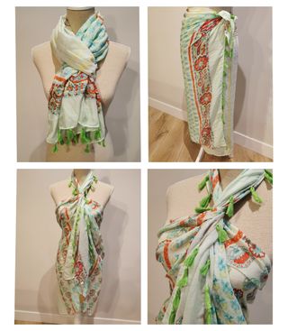 *Fular Pañuelo Pareo Vestidos Verde*