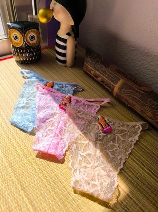 3 tangas encaje delicadas