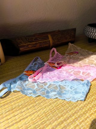 3 tangas encaje delicadas