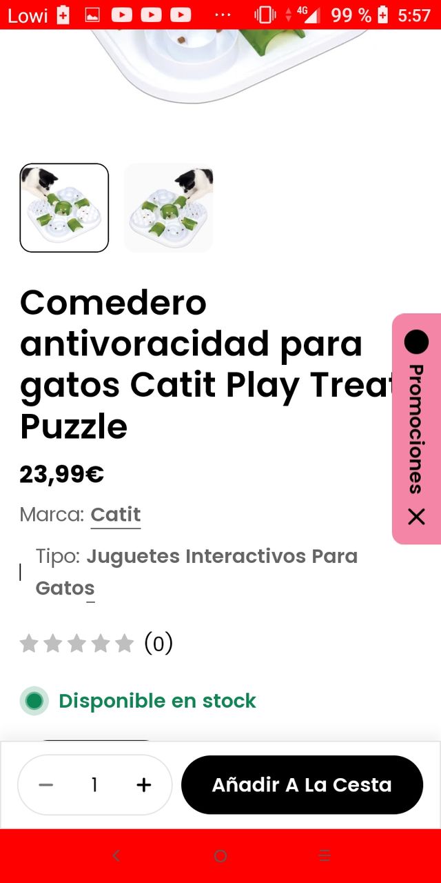 Comedero antivoracidad Catit Play Treat Puzzle