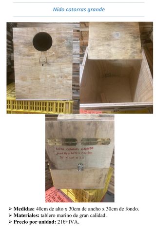 Nido grande para cotorras