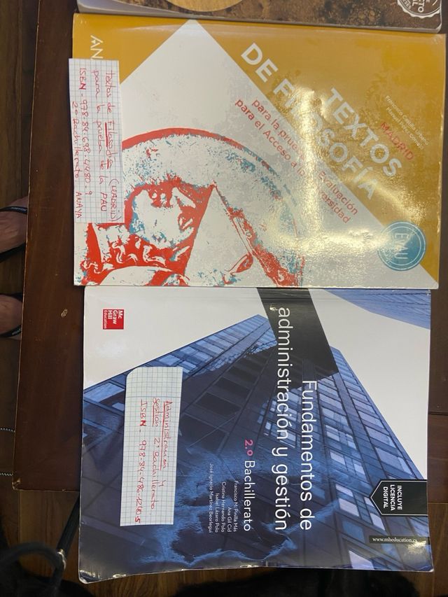 libros 2 de bachillerato , SM y Ansya