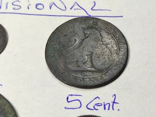 Lote Gobierno Provisional 1, 2, 5, 10 Cts. 1870