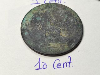 Lote Gobierno Provisional 1, 2, 5, 10 Cts. 1870