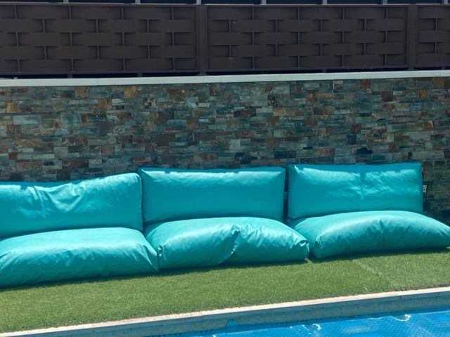 Cojines Happers turquesa - Sofá pallet