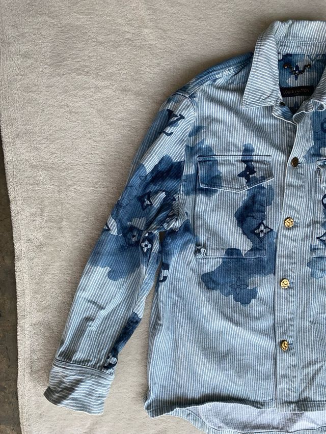 Camisa vaquera LV azul y blanca vintage