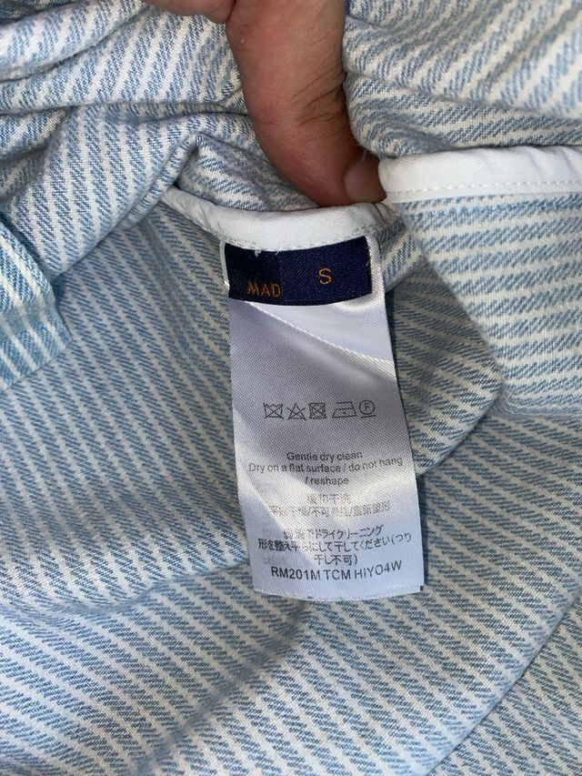 Camisa vaquera LV azul y blanca vintage