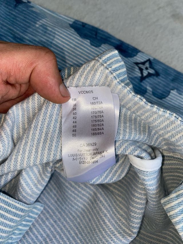 Camisa vaquera LV azul y blanca vintage