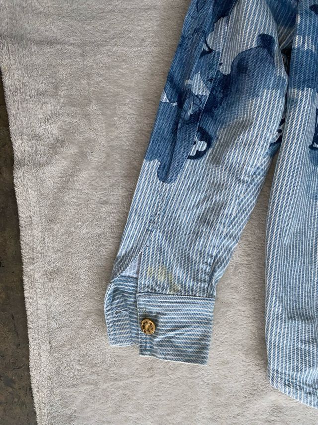 Camisa vaquera LV azul y blanca vintage